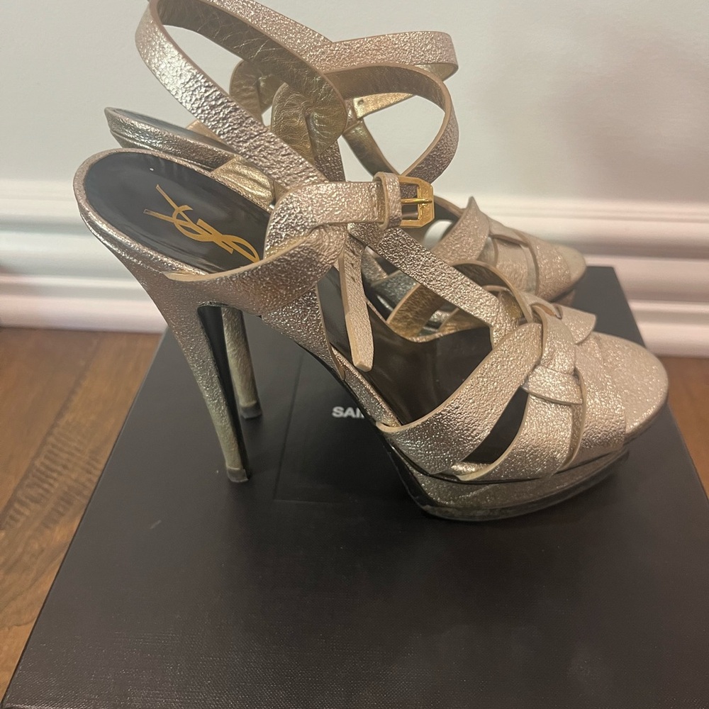 Ysl Platform Sandel . Only Wire Once In Great Con… - image 2